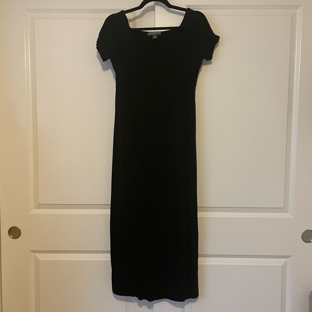 A Pea in the Pod Classic Black Maxi Dress
